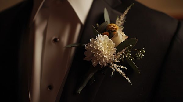 Boutonnière pour mariage homme : un accessoire élégant et traditionnel