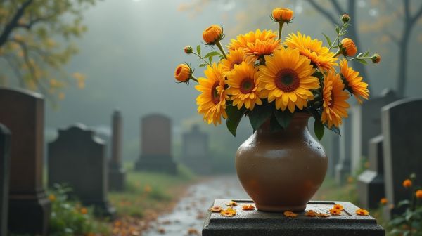 Choisir des fleurs en céramique pour cimetière qui résistent aux intempéries