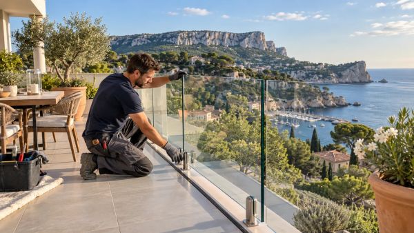 Installer un garde-corps en verre tout en préservant l'étanchéité